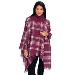Cute plaid poncho